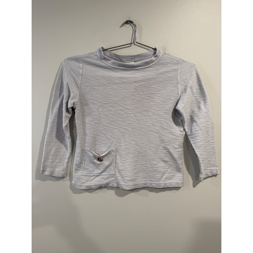 CMC BY COLOR ME COTTON Gray Textured Long Sleeve Pocket‎ Top Women's Medium